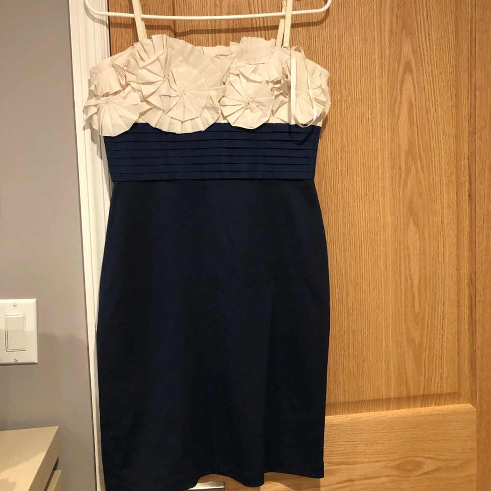 NWT beautiful 3D flower BCBG dress